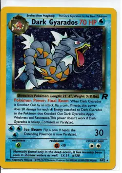 Dark Gyarados 8/82 Holo Rare Team Rocket Pokemon Holo MP - Image 1