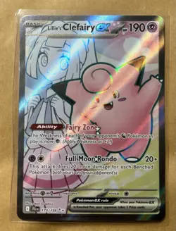 Pokemon TCG Lillie's Clefairy EX Holo Card 173/159 Sv09: Journey Together - Image 1