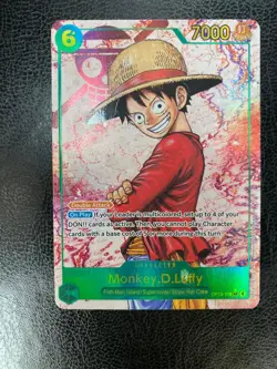 ONE PIECE Monkey D Luffy Alt Art SEC OP13-118 - Carrying on His Will Eng NM - Image 1