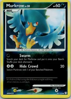 Murkrow 90/123 Common Mysterious Treasures Pokemon Reverse Holo Near Mint - Image 1