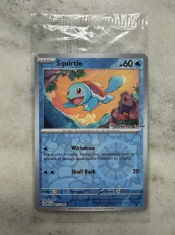 SEALED Squirtle 007/165 Pokemon Center Stamped Promo Reverse Holo 151 CLEAN - Image 1
