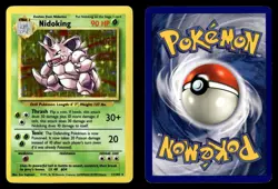 Nidoking 11/102 Holo Rare Base Set Unlimited Pokemon Card - 1 - Image 1