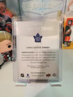 2025-26 UD SP Authentic- Leafs Chris Tanev Sign of the Times Auto #SOTT-CT - Image 2