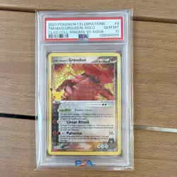 The Pokemon Company Team Magma's Groudon 9/95 Celebrations Holo ENG 2021 PSA - Image 1