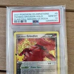 The Pokemon Company Team Magma's Groudon 9/95 Celebrations Holo ENG 2021 PSA - Image 2