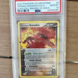 The Pokemon Company Team Magma's Groudon 9/95 Celebrations Holo ENG 2021 PSA - Image 3