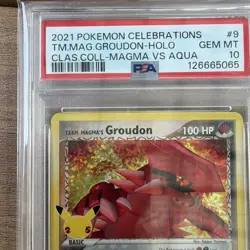 The Pokemon Company Team Magma's Groudon 9/95 Celebrations Holo ENG 2021 PSA - Image 4