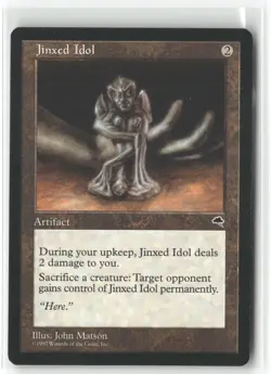 Jinxed Idol 293 Rare Tempest Magic: The Gathering Near Mint - Image 1