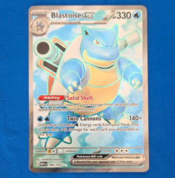 Pokemon TCG Blastoise ex 184/165 SV 151 Ultra Rare Full Art Holo English - Image 1