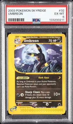 2003 POKEMON SKYRIDGE #32 UMBREON PSA 6 - Image 1