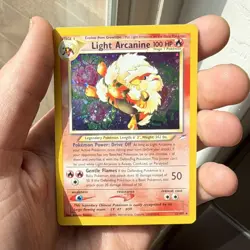 Pokemon TCG Neo Destiny Light Arcanine 12/105 Holo Rare Unlimited Swirl - Image 1