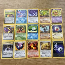Pokemon TCG Team Rocket 15 Card Bundle Uncommon WOTC 1999 2000 Vintage - Image 1