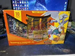 Pokemon Reshiram & Charizard GX Premium Collection Box - Sealed Small Rip in Box - Image 1