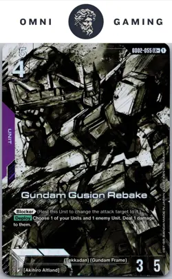 Gundam Card Game - Gundam Gusion Rebake (LR+) - GD02-055 - Dual Impact Alt Art - Image 1