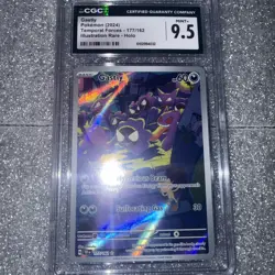 Pokemon SV05 Temporal Forces 177/162 Gastly Rare Holo CGC Mint 9.5 2024 - Image 1