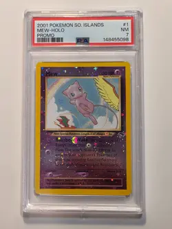 2001 POKEMON SOUTHERN ISLANDS PROMO #1 MEW-HOLO PSA 7 NM - Image 1