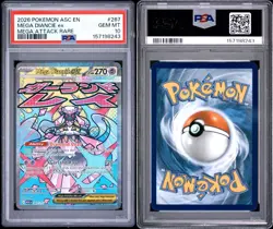 2026 POKEMON ASC EN ASCENDED HEROES MEGA ATTACK RARE MEGA DIANCIE EX #267 PSA 10 - Image 3