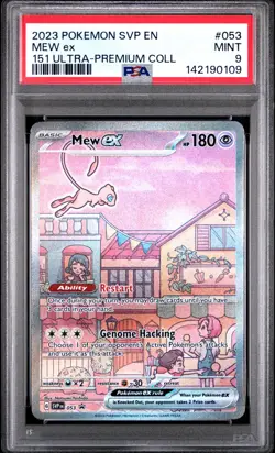 2023 Pokemon SVP EN-SV Black Star Promo #053 Mew EX 151 Ultra-Premium Coll PSA 9 - Image 1