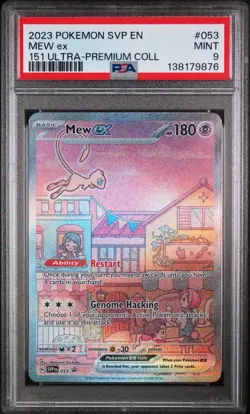 2023 Pokemon SVP EN-SV Black Star Promo #053 Mew EX 151 Ultra-Premium Coll PSA 9 - Image 1