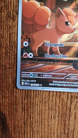 Pokemon TCG Vulpix 138/132 ME01: Mega Evolution Full Art Rare Holo English - Image 4