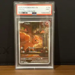 Pokemon Vulpix 138/132 Me01: Mega Evolution Illustration Rare Holo PSA 9 - Image 1