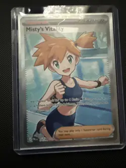 Misty's Vitality 111/084 Ultra Rare English Near Mint Pokemon Pitch Black - Image 1