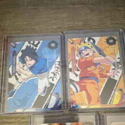 Naruto NARUTO Trading Card Lot 5 Cards Justice Sasuke Uchiha Naruto Uzumaki - Image 2