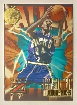 1996-97 Skybox Z-Force Ray Allen Rookie RC #140 Bucks Celtics Heat Series 2 NBA - Image 3