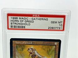 HORN OF GREED - Stronghold - PSA 10 Graded MTG Magic the Gathering Card Pop 2 - Image 2