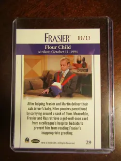 2026 Frasier Premiere Edition Maroon Base Parallel Case Topper Card 29 # 09/13 - Image 2