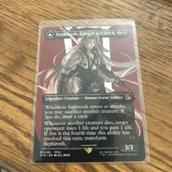 Sephiroth, Fabled SOLDIER Borderless 0382 - MTG FF - NON-FOIL - NM - Image 1