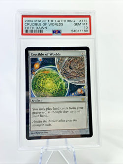 CRUCIBLE OF WORLDS - Fifth Dawn - PSA 10 - Pop 1 - MTG Magic the Gathering Card - Image 1