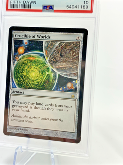 CRUCIBLE OF WORLDS - Fifth Dawn - PSA 10 - Pop 1 - MTG Magic the Gathering Card - Image 4