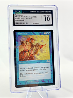 TURNABOUT - Urza's Saga - Graded CGC 10 MTG Magic the Gathering Card 1998 - Image 1