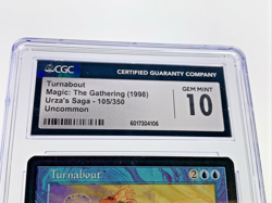 TURNABOUT - Urza's Saga - Graded CGC 10 MTG Magic the Gathering Card 1998 - Image 2