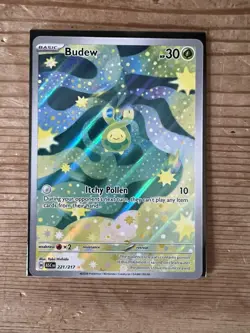 Pokemon TCG Budew 221/217 Illustration Rare IR Ascended Heroes #221 NM/M - Image 1