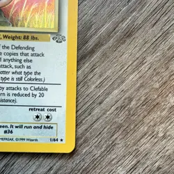 Wizards Pokemon TCG Clefable Jungle 1/64 Holo Rare English Unlimited 70HP 1999 - Image 5