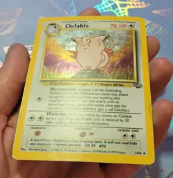 1999 Pokemon TCG Jungle Clefable 1/64 Holo Unlimited WOTC Rare - Image 4