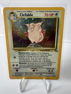 Pokemon TCG Clefable Jungle 1/64 Holo Unlimited Holo Rare - Image 1