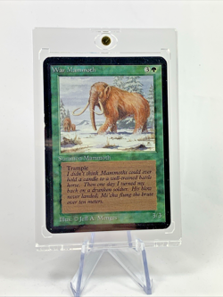 VINTAGE ALPHA - War Mammoth - MTG Magic the Gathering Card in Magnetic Holder - Image 1