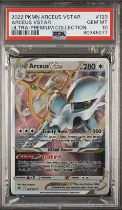 2022 Pokemon Arceus VSTAR Ultra-Premium Collection #123 PSA 10 Metal Card - Image 1