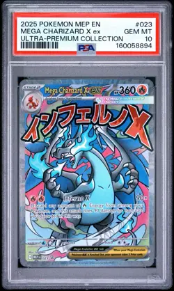 PSA 10 Gem Mint - Mega Charizard X ex 023 - ME UPC Black Star Promo Pokemon - Image 1