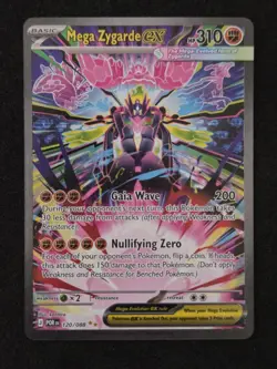 Pokemon TCG Card - Mega Zygarde EX SIR 120/088 Full Art Holo Perfect Order Mint - Image 1
