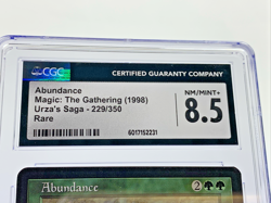 ABUNDANCE - Urza's Saga - Graded CGC 8.5 MTG Magic the Gathering Card 1998 - Image 2
