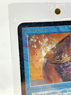 VINTAGE ALPHA - Power Leak - MTG Magic the Gathering 1993 Card in Holder - Image 2