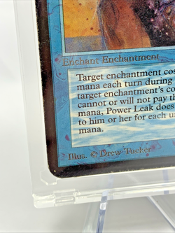 VINTAGE ALPHA - Power Leak - MTG Magic the Gathering 1993 Card in Holder - Image 3