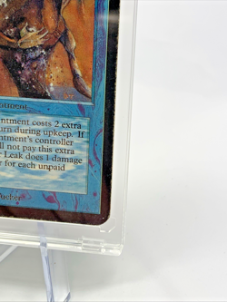 VINTAGE ALPHA - Power Leak - MTG Magic the Gathering 1993 Card in Holder - Image 4