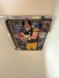2025 Topps Chrome NFL Will Howard Pulsar Refractor (RC) #321 Steelers NM - Image 3