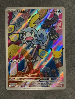 Pokemon TCG Sobble MEP 054 Black Star Illustration Promo Pack Fresh - Image 1