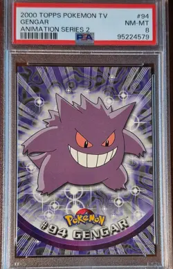 Gengar #94 Topps Pokemon 2000 TV Animation Series 2 PSA 8 MINT - Image 1